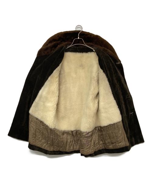 USED（ユーズド）USED (ユーズド) ショールカラーカーコート ブラウン サイズ:記載なしの古着・服飾アイテム