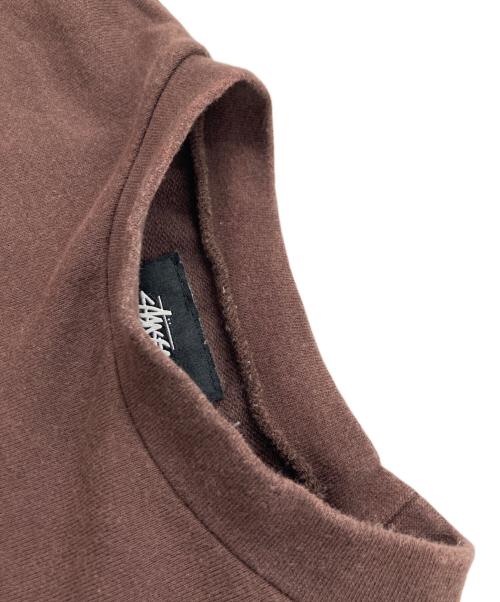 stussy（ステューシー）stussy (ステューシー) ロゴプリントTシャツ ブラウン サイズ:Sの古着・服飾アイテム