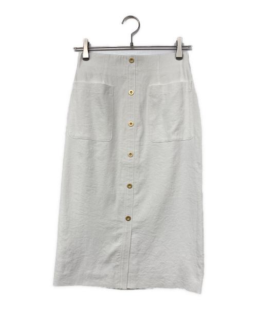 NOLLEY'S（ノーリーズ）NOLLEY'S (ノーリース) タイトスカート ホワイト サイズ:36 未使用品の古着・服飾アイテム