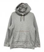 PAUL SMITHポールスミス）の古着「マルチカラーステッチプルオーバーパーカー」｜グレー