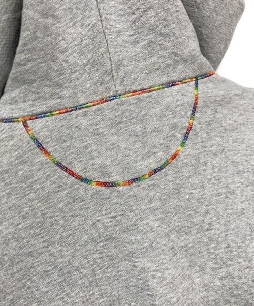 PAUL SMITH（ポールスミス）Paul Smith (ポールスミス) マルチカラーステッチプルオーバーパーカー グレー サイズ:LARGEの古着・服飾アイテム
