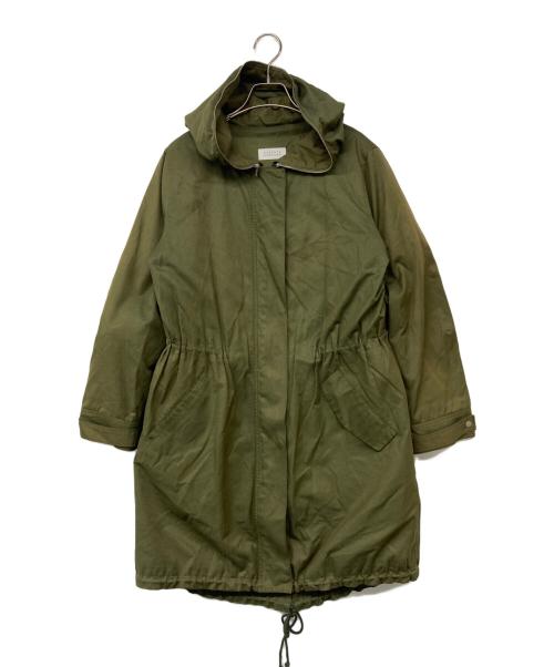 BARNEYS NEWYORK（バーニーズ・ニューヨーク）BARNEYS NEWYORK (バーニーズ・ニューヨーク) ダウンライナー付フーデッドコート グリーン サイズ:40の古着・服飾アイテム