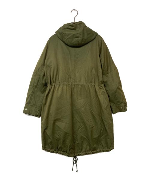 BARNEYS NEWYORK（バーニーズ・ニューヨーク）BARNEYS NEWYORK (バーニーズ・ニューヨーク) ダウンライナー付フーデッドコート グリーン サイズ:40の古着・服飾アイテム