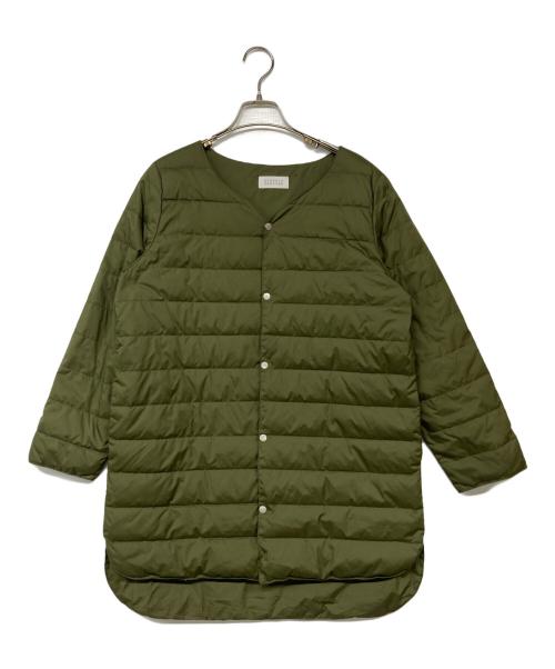 BARNEYS NEWYORK（バーニーズ・ニューヨーク）BARNEYS NEWYORK (バーニーズ・ニューヨーク) ダウンライナー付フーデッドコート グリーン サイズ:40の古着・服飾アイテム