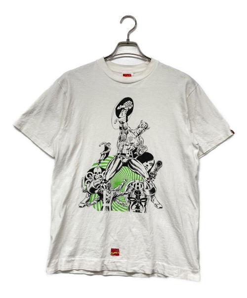 A BATHING APE（ア ベイシング エイプ）A BATHING APE (ア ベイシング エイプ) MARVEL (マーベル) マーベルコラボtシャツ ホワイト サイズ:MEDIUMの古着・服飾アイテム