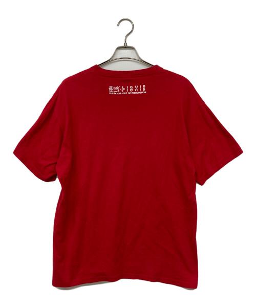 stussy（ステューシー）stussy (ステューシー) LIQUID LIQUID PHENOMENON (フェノメノン) コラボプリントTシャツ レッド サイズ:Lの古着・服飾アイテム