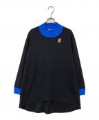 PICONEピッコーネ）の古着「チュニック丈長袖ハイネックプルオーバー」｜ブラック