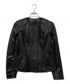 COLE HAANコールハーン）の古着「バター ラム レザー ジャケット」｜ブラック