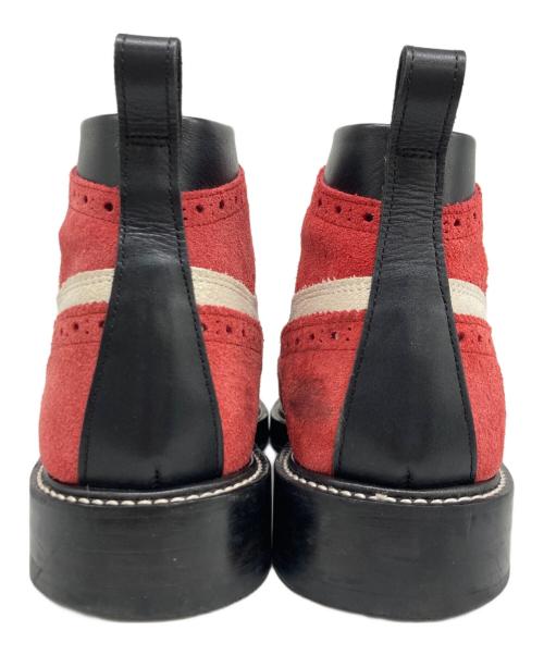 HENDER SCHEME（エンダースキーマ）HENDER SCHEME (エンダースキーマ) 冗談レースアップブーツ レッド サイズ:4の古着・服飾アイテム