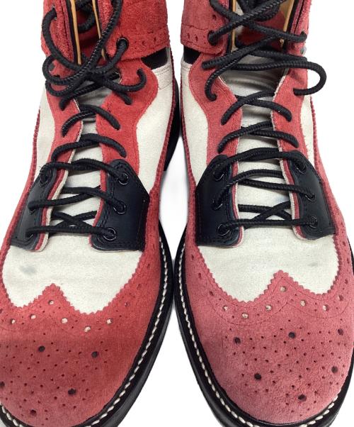 HENDER SCHEME（エンダースキーマ）HENDER SCHEME (エンダースキーマ) 冗談レースアップブーツ レッド サイズ:4の古着・服飾アイテム