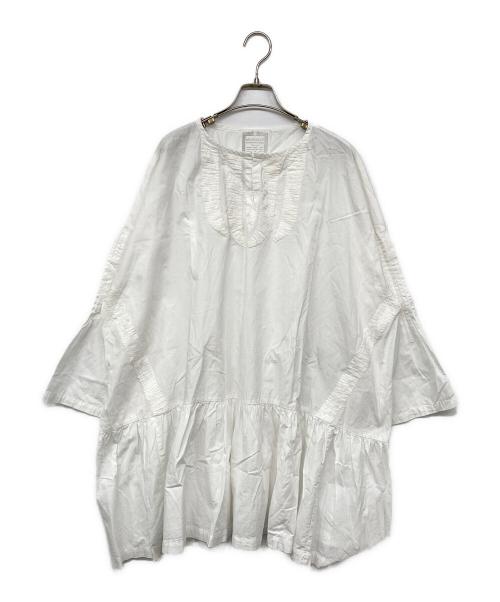 BEARDSLEY（ビアズリー）BEARDSLEY (ビアズリー) ワイドブラウス ホワイト サイズ:Fの古着・服飾アイテム