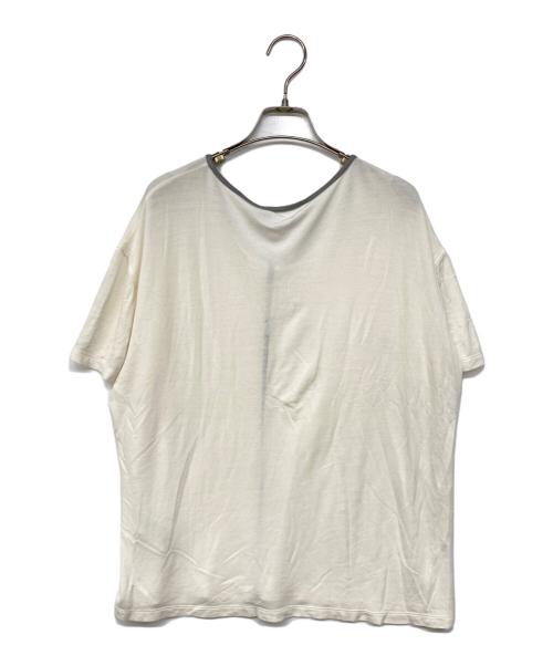 GIORGIO ARMANI（ジョルジョアルマーニ）GIORGIO ARMANI (ジョルジョアルマーニ) デザイン半袖カットソー ホワイト サイズ:38の古着・服飾アイテム