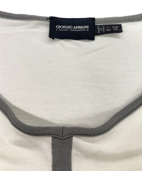 GIORGIO ARMANI（ジョルジョアルマーニ）GIORGIO ARMANI (ジョルジョアルマーニ) デザイン半袖カットソー ホワイト サイズ:38の古着・服飾アイテム