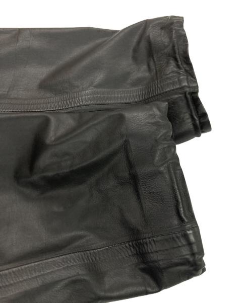 BOTTEGA VENETA（ボッテガベネタ）BOTTEGA VENETA (ボッテガベネタ) レザーフーデッドジャケット ブラック サイズ:54の古着・服飾アイテム