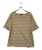 LAUREN RALPH LAURENローレンラルフローレン）の古着「ボーダーカットソー」｜ベージュ