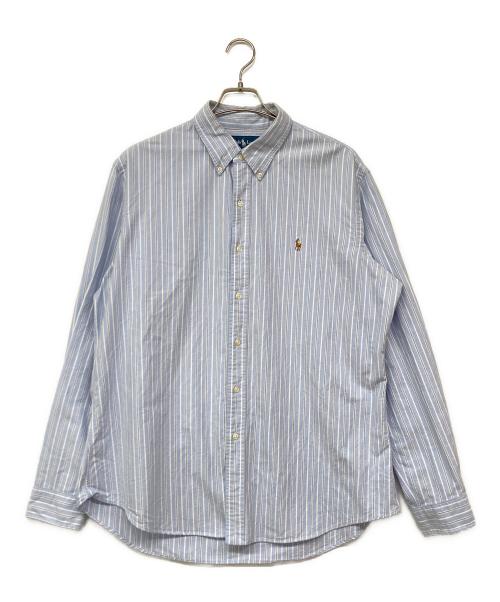 POLO RALPH LAUREN（ポロ・ラルフローレン）POLO RALPH LAUREN (ポロ・ラルフローレン) ストライプシャツ ブルー サイズ:XLの古着・服飾アイテム