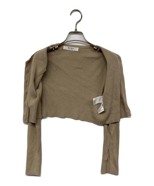 HER LIP TO（ハーリップトゥ）HER LIP TO (ハーリップトゥ) All Day Long Ribbed Knit Set/セットワンピース ベージュ サイズ:Sの古着・服飾アイテム