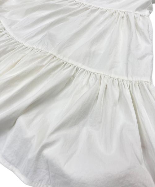 eimy istoire（エイミーイストワール）eimy istoire (エイミーイストワール) ボリュームティアードミニワンピース ホワイト サイズ:Fの古着・服飾アイテム