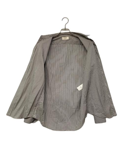 CELINE（セリーヌ）CELINE (セリーヌ) ストライプシャツ ホワイト×ブラック サイズ:38の古着・服飾アイテム
