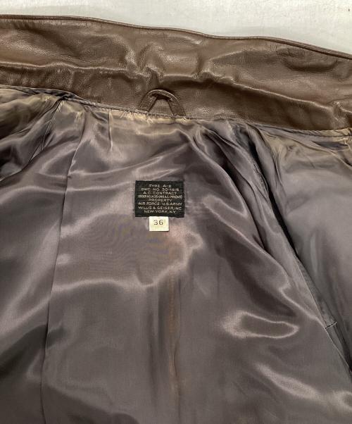 US ARMY（ユーエスアーミー）US ARMY (ユーエスアーミー) A-2フライトジャケット ブラウン サイズ:36の古着・服飾アイテム