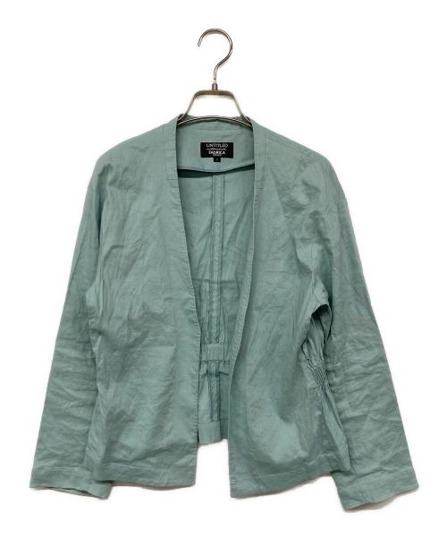 UNTITLED（アンタイトル）UNTITLED (アンタイトル) FABRICA ノーカラージャケット ブルー サイズ:１の古着・服飾アイテム
