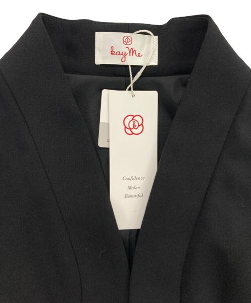 kay me（ケイミー）kay me (ケイミー) ノーカラージャケット ブラック サイズ:9 未使用品の古着・服飾アイテム