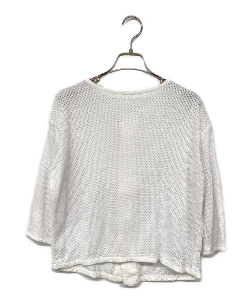 BEARDSLEY（ビアズリー）BEARDSLEY (ビアズリー) リネンカーディガン ホワイト サイズ:Fの古着・服飾アイテム