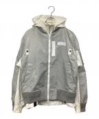 NIKE×sacaiナイキ×サカイ）の古着「NRG LAYERED JKT/NRGレイヤードジャケット」｜グレー