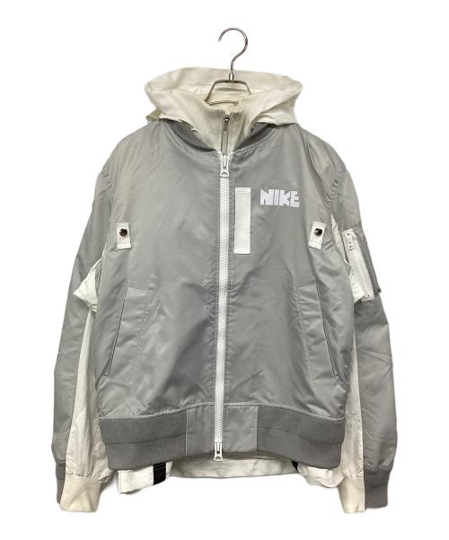 NIKE（ナイキ）NIKE (ナイキ) sacai (サカイ) NRG LAYERED JKT/NRGレイヤードジャケット グレー サイズ:Mの古着・服飾アイテム