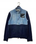 DIESELディーゼル）の古着「ドッキングデニムジャケット」｜ブルー
