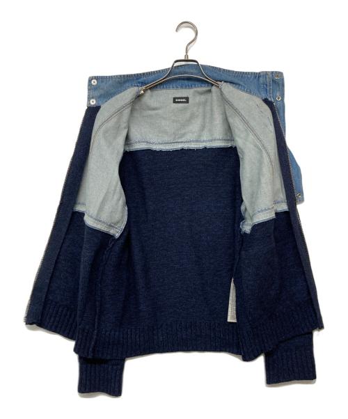 DIESEL（ディーゼル）DIESEL (ディーゼル) ドッキングデニムジャケット ブルー サイズ:Lの古着・服飾アイテム