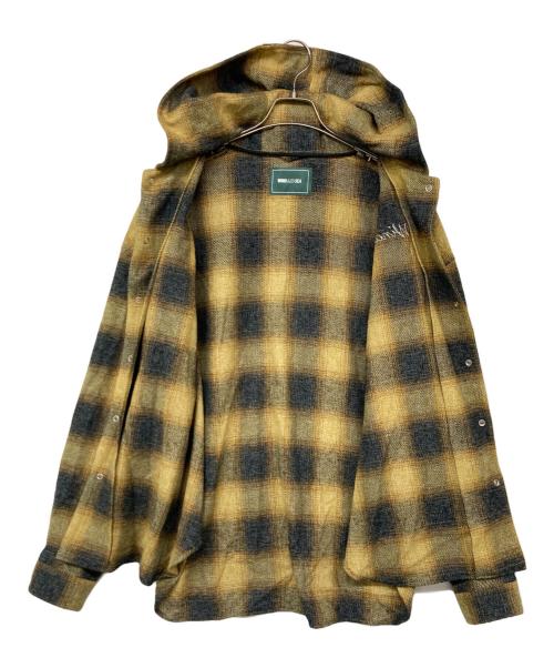 WIND AND SEA（ウィンダンシー）WIND AND SEA (ウィンダンシー) フーデッドチェックシャツ イエロー サイズ:Ｍの古着・服飾アイテム