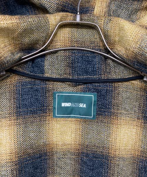WIND AND SEA（ウィンダンシー）WIND AND SEA (ウィンダンシー) フーデッドチェックシャツ イエロー サイズ:Ｍの古着・服飾アイテム