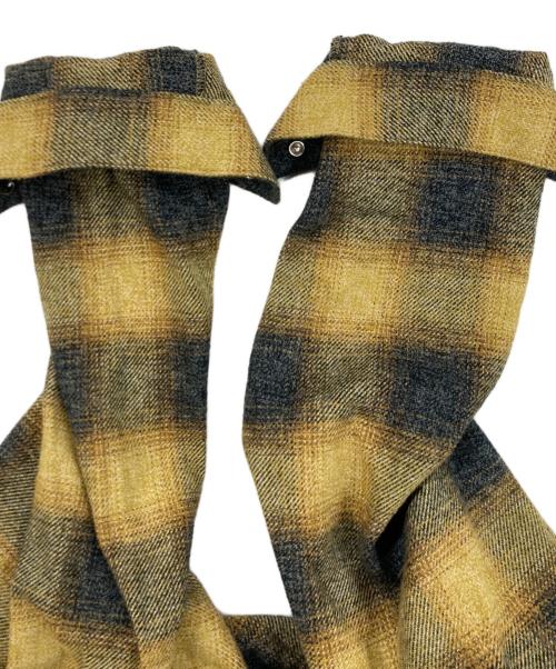 WIND AND SEA（ウィンダンシー）WIND AND SEA (ウィンダンシー) フーデッドチェックシャツ イエロー サイズ:Ｍの古着・服飾アイテム