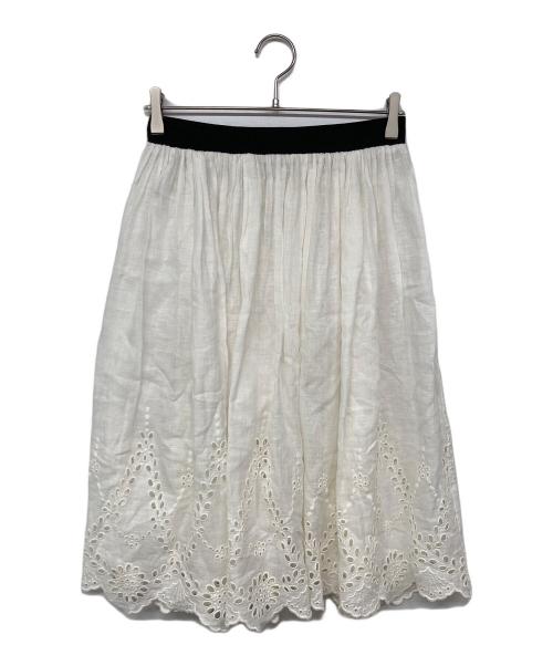 lisette（リゼッタ）lisette (リゼッタ) リネンスカート ホワイト サイズ:記載なしの古着・服飾アイテム