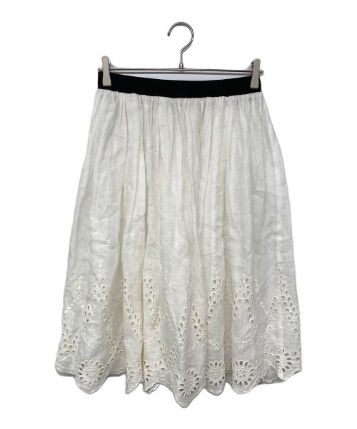 lisette（リゼッタ）lisette (リゼッタ) リネンスカート ホワイト サイズ:記載なしの古着・服飾アイテム