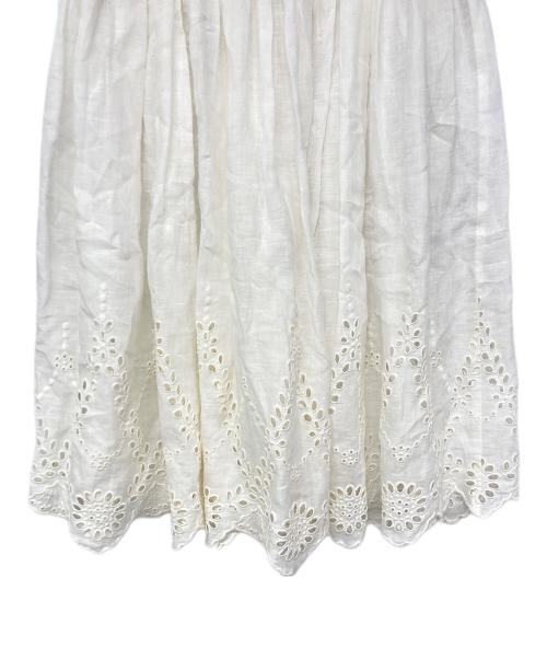lisette（リゼッタ）lisette (リゼッタ) リネンスカート ホワイト サイズ:記載なしの古着・服飾アイテム
