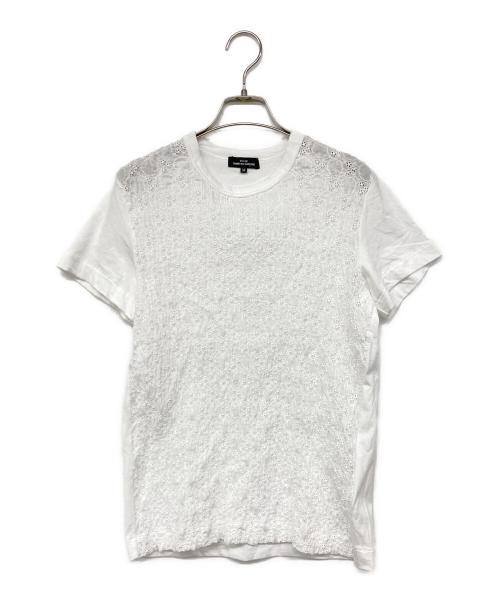 tricot COMME des GARCONS（トリココムデギャルソン）tricot COMME des GARCONS (トリココムデギャルソン) レース切り替えTシャツ ホワイト サイズ:Mの古着・服飾アイテム