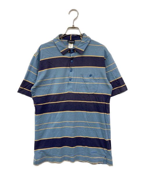 Patagonia（パタゴニア）Patagonia (パタゴニア) ボーダーポロシャツ ブルー サイズ:Sの古着・服飾アイテム
