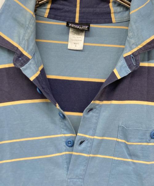 Patagonia（パタゴニア）Patagonia (パタゴニア) ボーダーポロシャツ ブルー サイズ:Sの古着・服飾アイテム