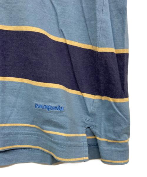 Patagonia（パタゴニア）Patagonia (パタゴニア) ボーダーポロシャツ ブルー サイズ:Sの古着・服飾アイテム