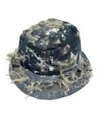 INNOCENCENYCイノセンスニューヨーク）の古着「デストロイ バケットハット」｜インディゴ