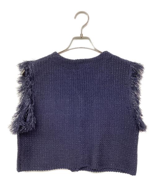 CADUNE（カデュネ）CADUNE (カデュネ) ニットジレ ネイビー サイズ:36の古着・服飾アイテム