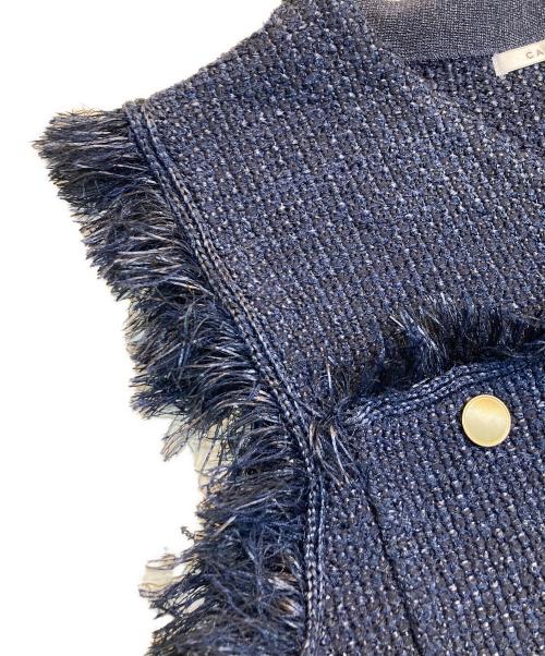 CADUNE（カデュネ）CADUNE (カデュネ) ニットジレ ネイビー サイズ:36の古着・服飾アイテム