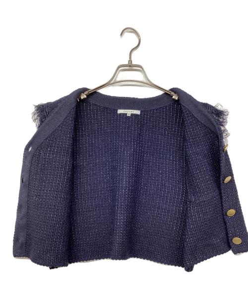 CADUNE（カデュネ）CADUNE (カデュネ) ニットジレ ネイビー サイズ:36の古着・服飾アイテム