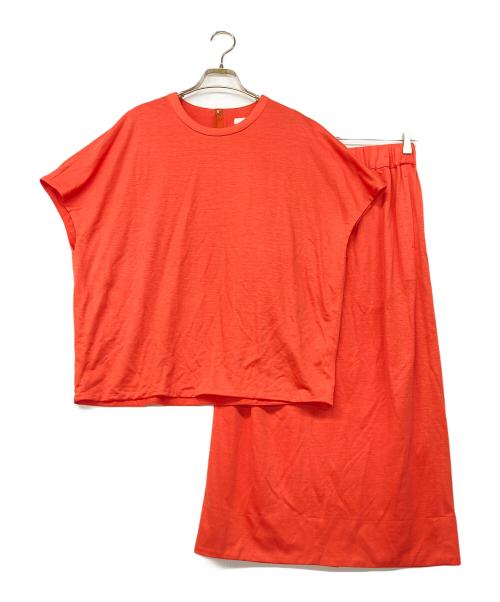 ebure（エブール）ebure (エブール) ノースリーブカットソースカートセットアップ オレンジ サイズ:38の古着・服飾アイテム