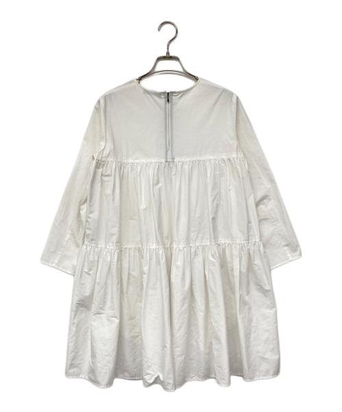 YOKO CHAN（ヨーコチャン）YOKO CHAN (ヨーコチャン) バックティアードブラウス ホワイト サイズ:36の古着・服飾アイテム