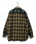 WHITE MOUNTAINEERING (ホワイトマウンテ二アニング) MID GUSSET SLEEVE CHECK WORK SHIRT グリーン×ブラウン サイズ:2：15000円