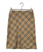 BURBERRY BLUE LABELバーバリーロンドンブルーレーベル）の古着「ノヴァチェックスカート」｜ベージュ