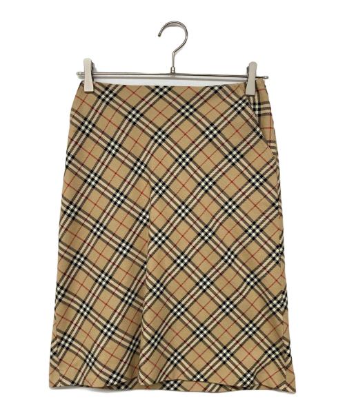 BURBERRY BLUE LABEL（バーバリー ブルー レーベル）BURBERRY BLUE LABEL (バーバリーロンドンブルーレーベル) ノヴァチェックスカート ベージュ サイズ:36の古着・服飾アイテム